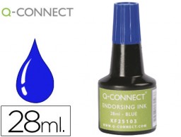 Frasco tinta tampón Q-Connect azul 28 ml.